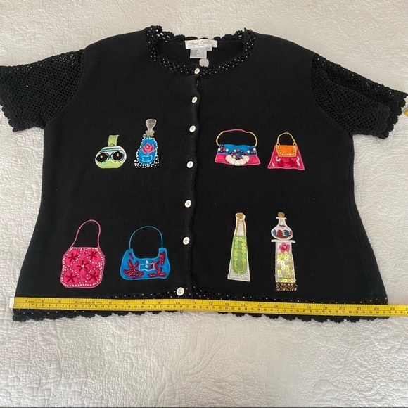 Great Cavalier Vintage Perfume and Purse Sweater - L - Picture 14 of 16